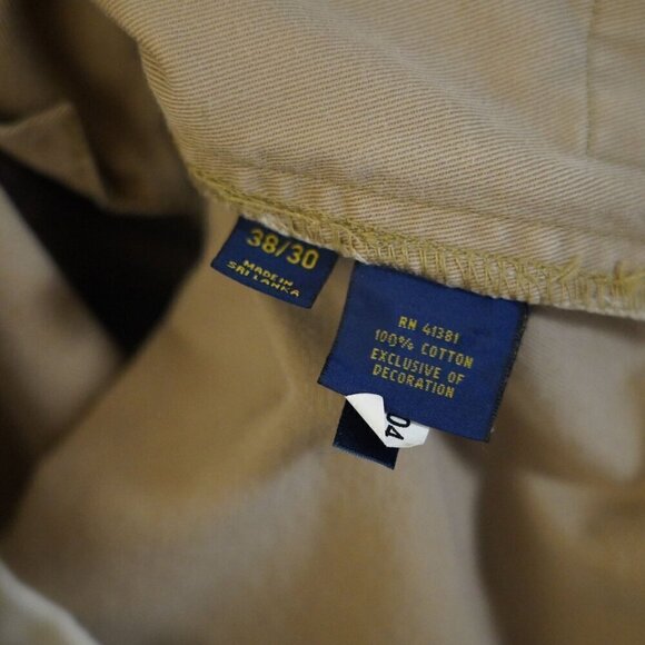Polo Ralph Lauren Mens 650 Straight Leg Chino Pant 38X30 Tan Dungaree Cotton - Picture 8 of 9